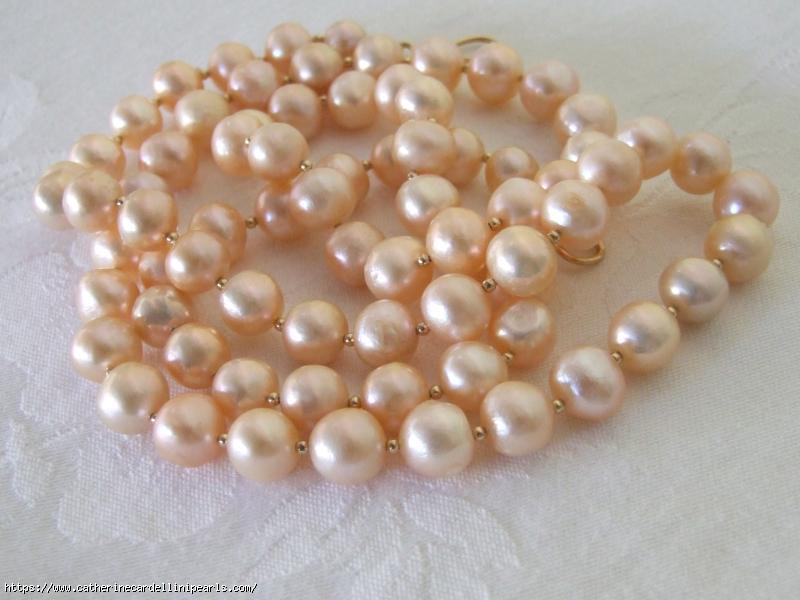 Tropical Peaches Freshwater Pearl Rope