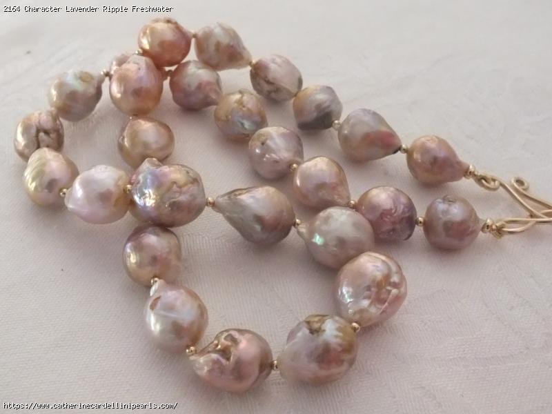 Character Lavender Ripple Freshwater Pearl Necklace