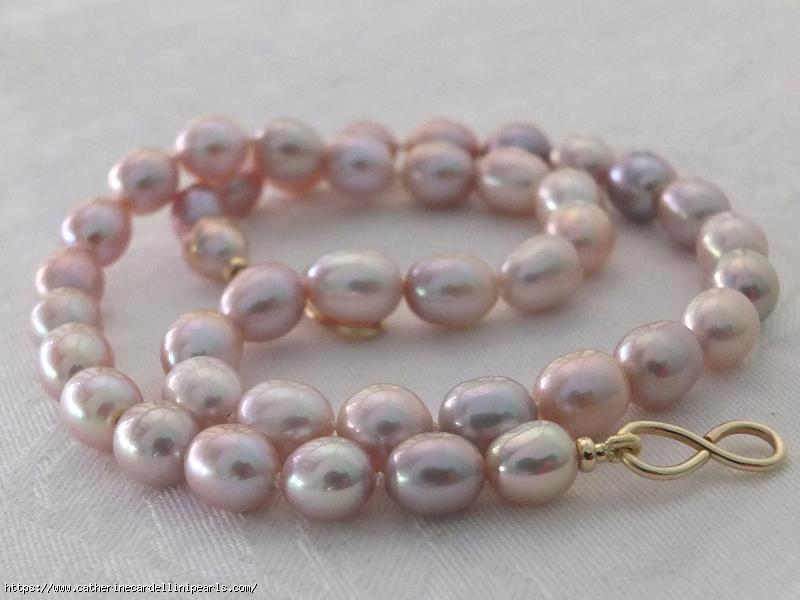 Lilac Rice Freshwater Pearl Necklace