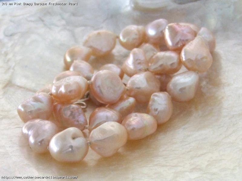 AA Pink Bumpy Baroque Freshwater Pearl Necklace