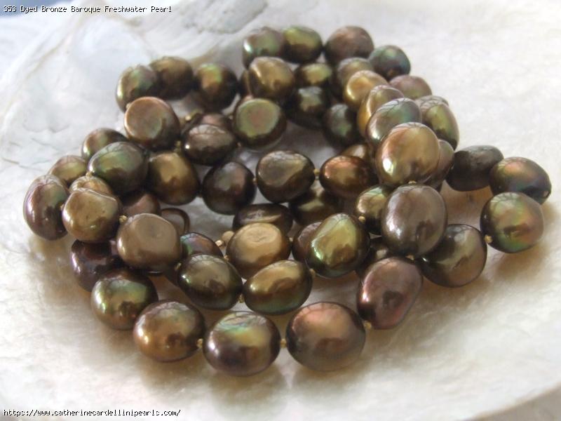 Dyed Bronze Baroque Freshwater Pearl Rope